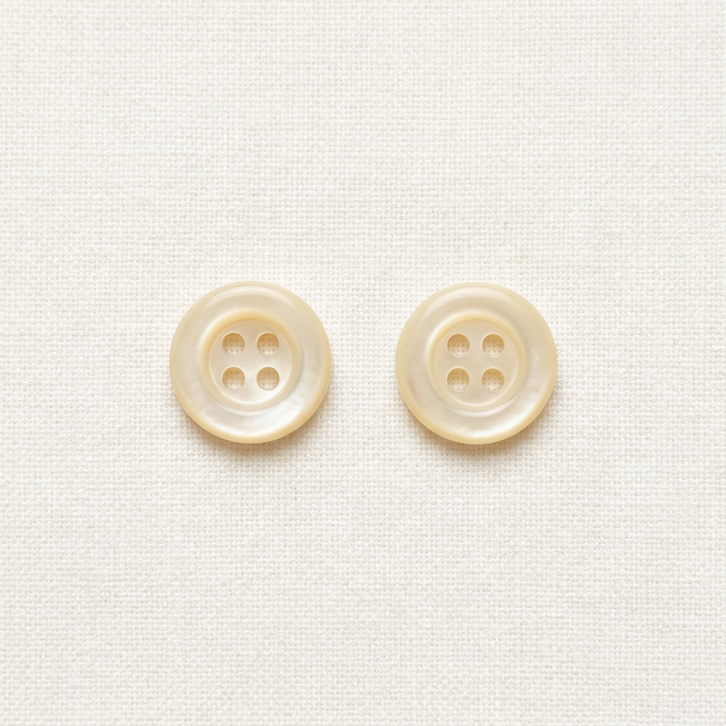 Bouton Nacre Blanche Classique