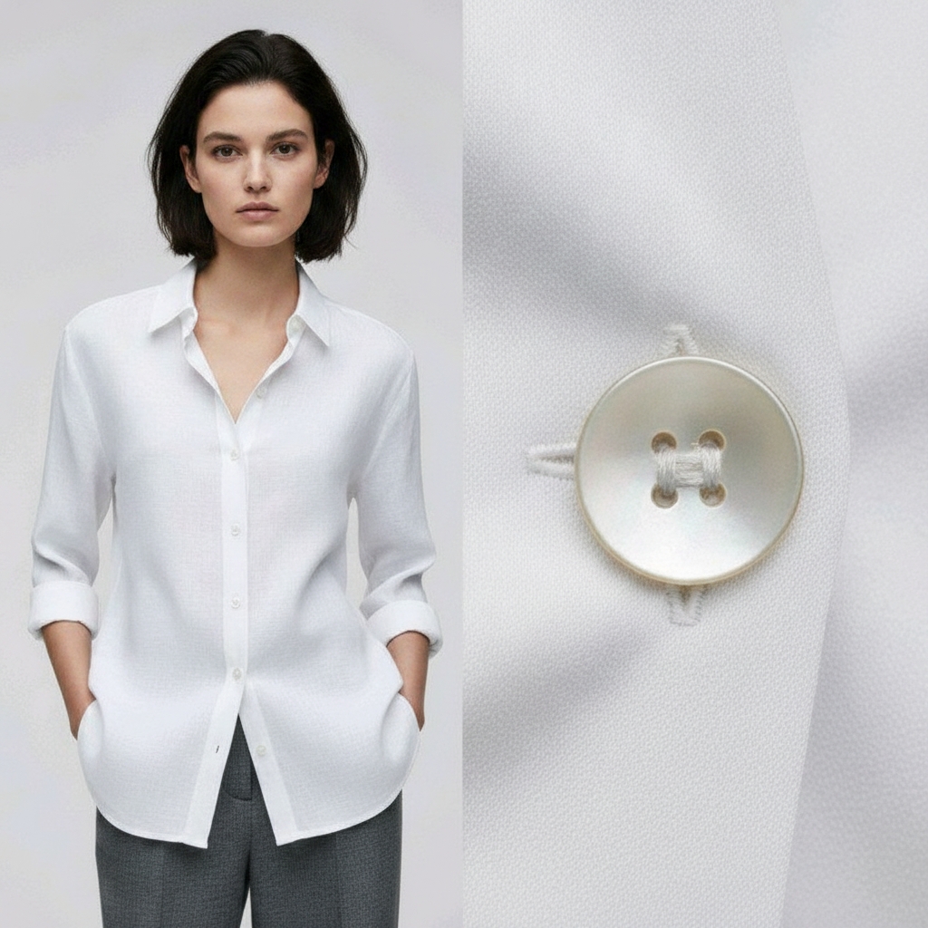 Bouton Nacre Chemise Classique