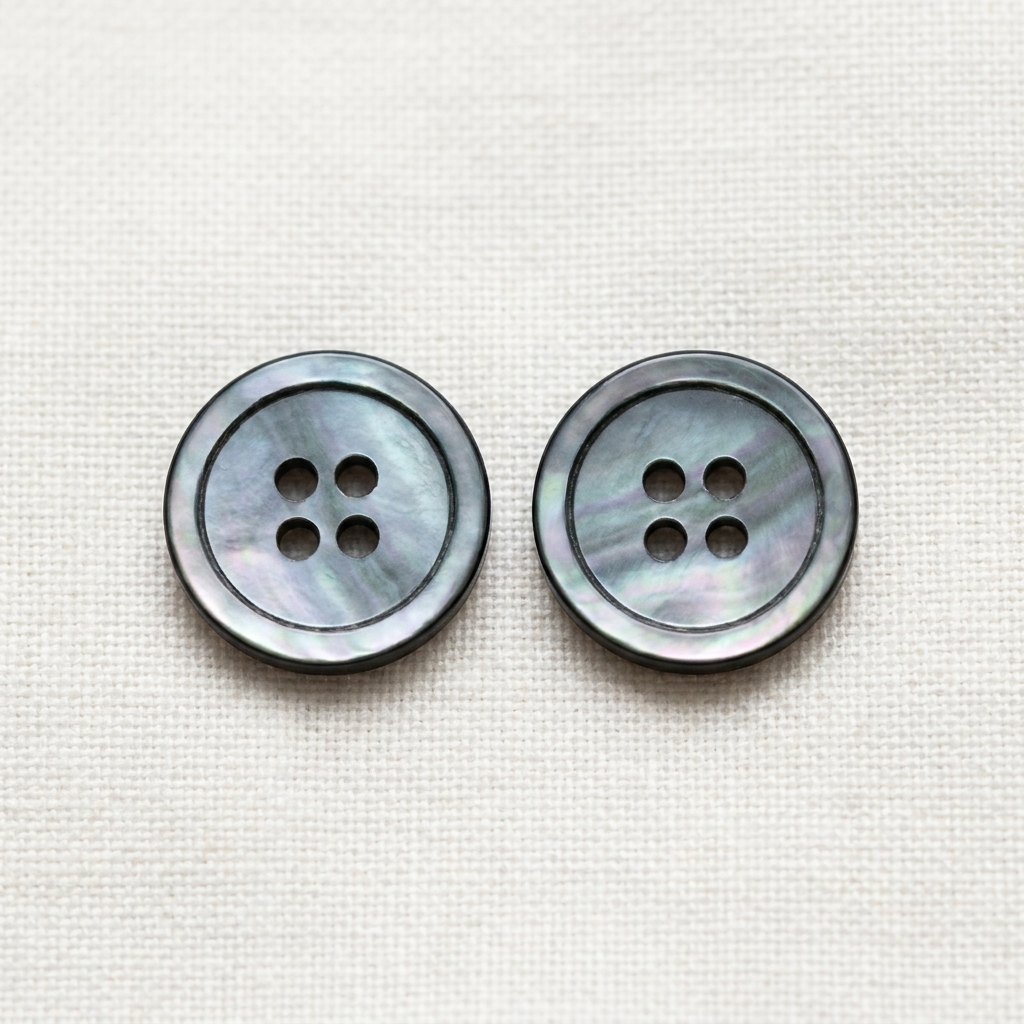 Bouton Nacre Grise 4 Trous