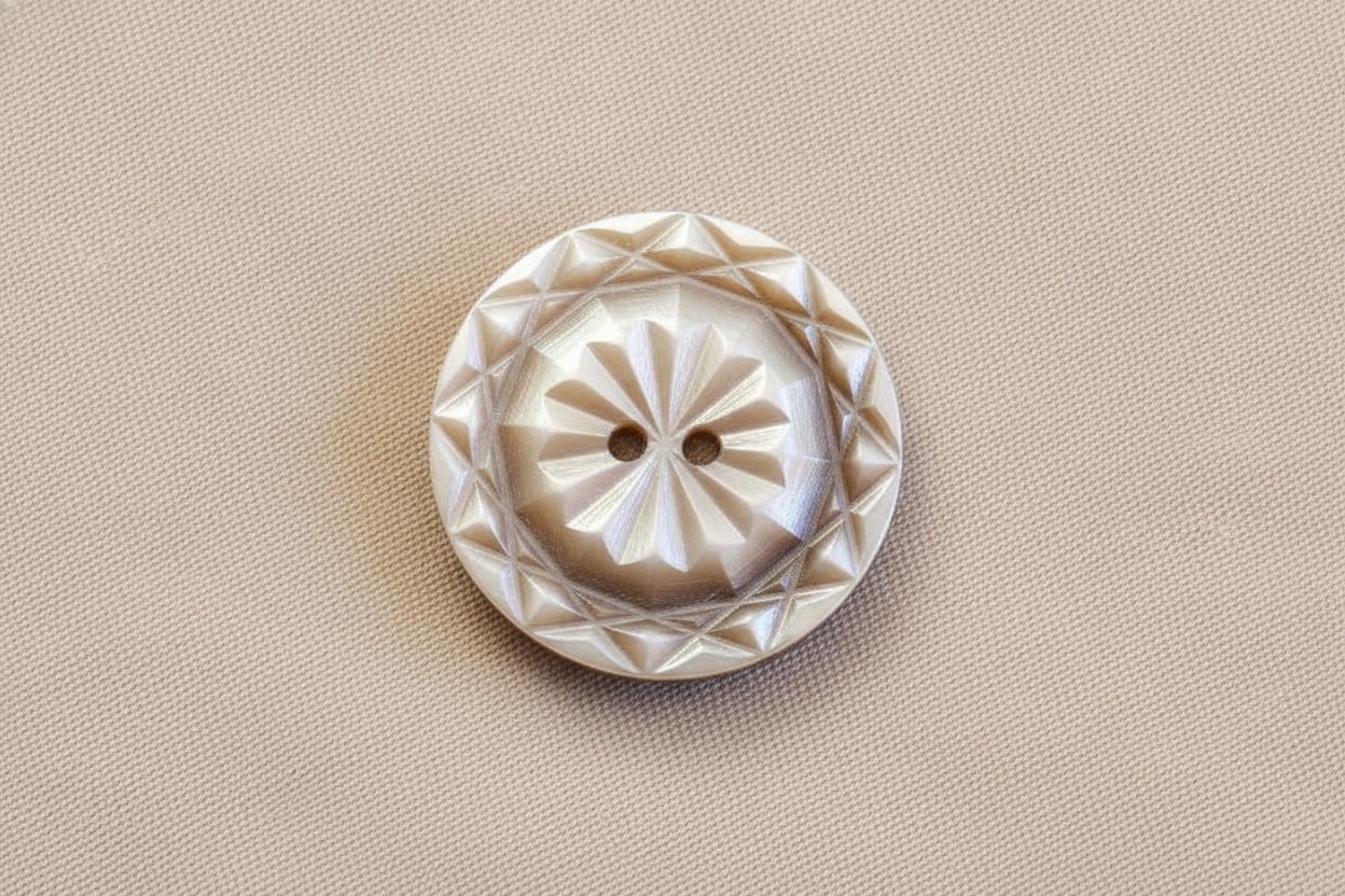 Bouton Nacre Sculpté 2 Trous